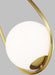 Generation Lighting Galassia 1-Light Pendant Burnished Brass Finish With Milk White Glass Shade (AEP1001BBS)