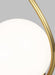 Generation Lighting Galassia 1-Light Pendant Burnished Brass Finish With Milk White Glass Shade (AEP1001BBS)