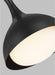 Generation Lighting Lucerne 1-Light Small Pendant Midnight Black and Burnished Brass Finish With Milk White Glass Shade (AEP1011BBSMBK)