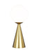 Generation Lighting Galassia Table Lamp Burnished Brass Finish With Milk White Glass Shade (AET1021BBS1)