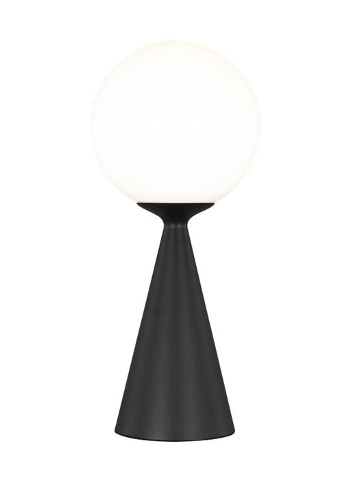 Generation Lighting Galassia Table Lamp Midnight Black Finish With Milk White Glass Shade (AET1021MBK1)