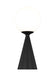 Generation Lighting Galassia Table Lamp Midnight Black Finish With Milk White Glass Shade (AET1021MBK1)