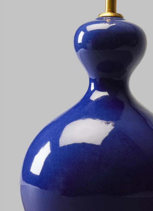 Generation Lighting Antonina Table Lamp Blue Celadon Finish With White Linen Fabric Shade (AET1061BCL1)