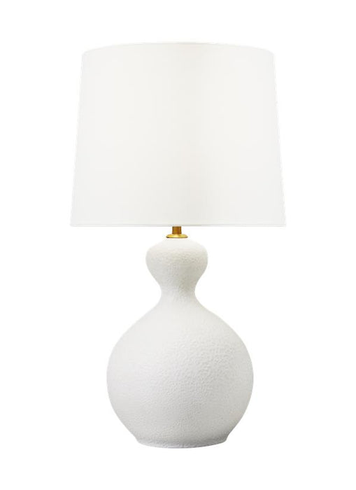 Generation Lighting Antonina Table Lamp Marion White Finish With White Linen Fabric Shade (AET1061MRW1)