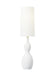Generation Lighting Antonina Floor Lamp Marion White Finish With White Linen Fabric Shade (AET1081MRW1)