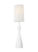 Generation Lighting Constance Floor Lamp Textured White Finish With White Linen Fabric Shade (AET1101TXW1)