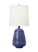 Generation Lighting Ornella Casual 1-Light Indoor Medium Table Lamp In Blue Celadon Finish With White Linen Fabric Shade (AET1131BCL1)
