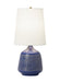 Generation Lighting Ornella Casual 1-Light Indoor Small Table Lamp In Blue Celadon Finish With White Linen Fabric Shade (AET1141BCL1)