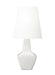 Generation Lighting Aerin Diogo 1-Light Medium Table Lamp In New White Finish With White Linen Fabric Shade (AET1151NWH1)