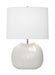 Generation Lighting Aerin Ulla 1-Light Medium Table Lamp In Dove Grey Crackle Finish With White Linen Fabric Shade (AET1181DGC1)