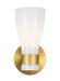Generation Lighting Moritz 1-Light Sconce Burnished Brass with Milk White Glass With Milk White Glass Shade/Milk White Glass Shade (AEV1001BBSMG)