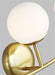 Generation Lighting Galassia 3-Light Vanity Burnished Brass Finish With Milk White Glass Shades (AEV1013BBS)