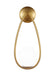 Generation Lighting Galassia 1-Light Sconce Burnished Brass Finish With Milk White Glass Shade (AEW1011BBS)