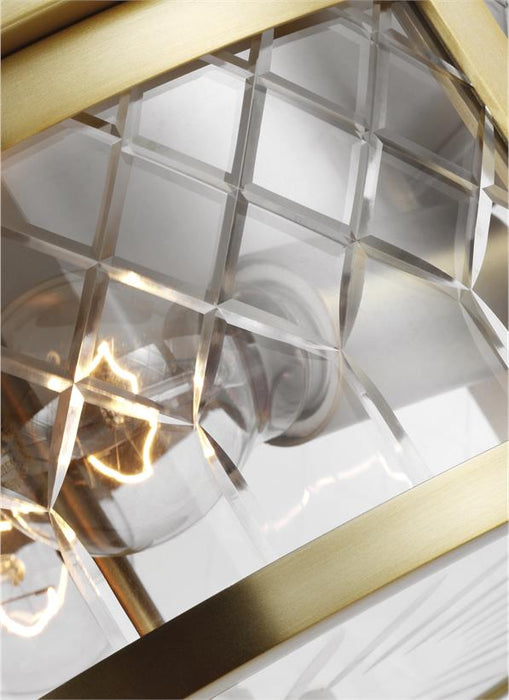 Generation Lighting Alec Flush Mount Burnished Brass Finish With Clear Glass Shade (AF1072BBS)