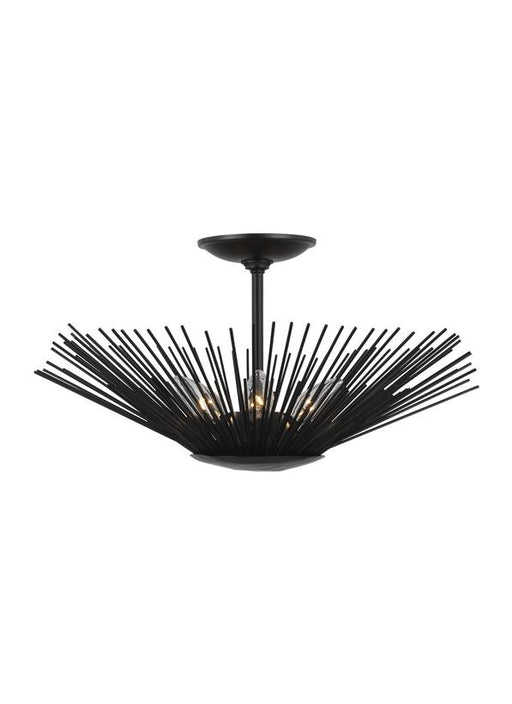 Generation Lighting Alexa Hampton Helios 3-Light Large Semi-Flush Mount In Aged Iron Finish (AF1083AI)