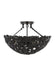 Generation Lighting Alexa Hampton Kelan 3-Light Semi Flush Mount In Aged Iron Finish With Aged Iron Steel Shade (AF1173AI)