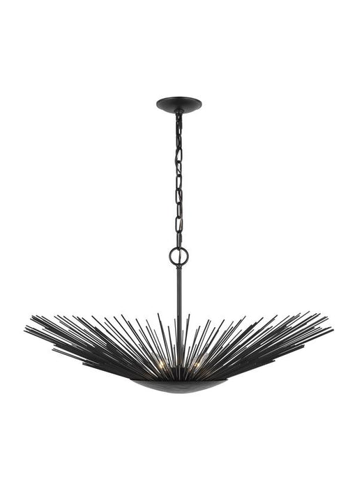 Generation Lighting Alexa Hampton Helios 1-Light Wide Pendant In Aged Iron Finish (AP1084AI)