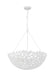Generation Lighting Kelan Traditional Dimmable Indoor Large 6-Light Pendant In A Textured White Finish With Textured White Steel Shades (AP1186TXW)