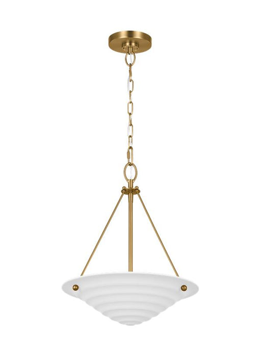 Generation Lighting Dosinia Transitional 2-Light Indoor Dimmable Medium Ceiling Hanging Pendant Textured White-Textured White Steel Shade (AP1202TXW)