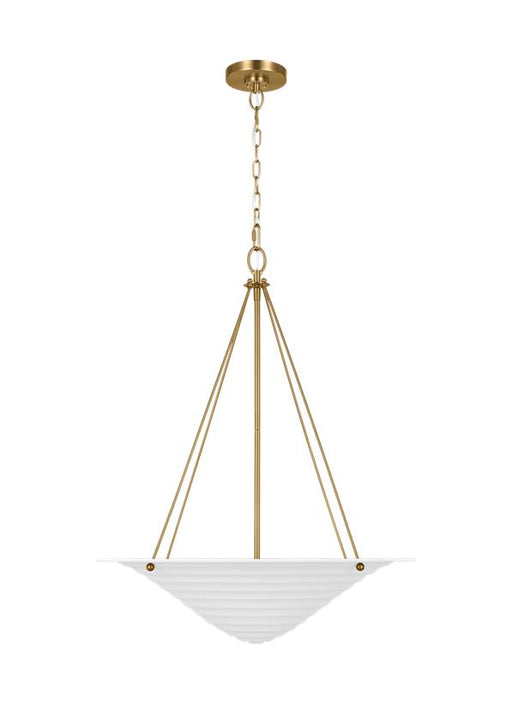 Generation Lighting Dosinia Transitional 4-Light Indoor Dimmable Extra Large Ceiling Hanging Pendant Textured White-Textured White Steel Shade (AP1224TXW)
