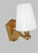 Generation Lighting Paisley Transitional Dimmable Indoor 1-Light Vanity Bath Fixture A Burnished Brass With Milk White Glass Shade (AV1001BBS)