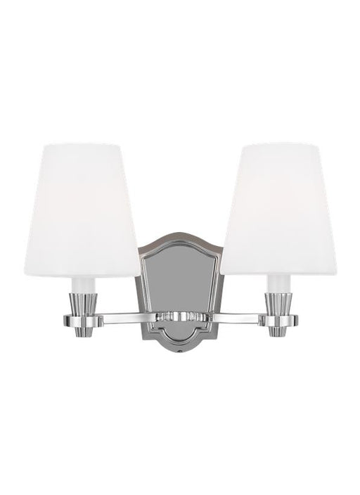 Generation Lighting Paisley Transitional Dimmable Indoor 2-Light Vanity Bath Fixture A Polished Nickel With Milk White Glass Shades (AV1002PN)