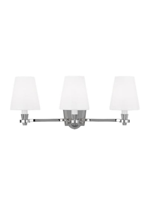 Generation Lighting Paisley Transitional Dimmable Indoor 3-Light Vanity Bath Fixture A Polished Nickel With Milk White Glass Shades (AV1003PN)