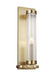 Generation Lighting Demi Sconce Burnished Brass Finish With Clear Glass Shade (AW1041BBS)