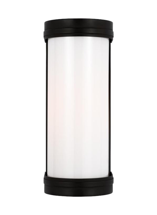 Generation Lighting Ifran Transitional Dimmable Indoor Small 1-Light Vanity Fixture In An Aged Iron Finish With Etched Opal Glass Shade (AW1131AI)