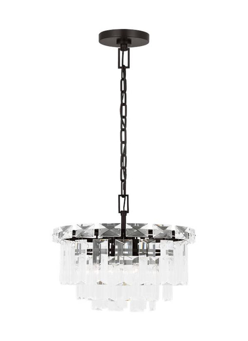 Generation Lighting Arden Glam 4-Light Indoor Dimmable Small Chandelier In Aged Iron Finish (CC1254AI)