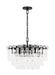 Generation Lighting Arden Glam 10-Light Indoor Dimmable Medium Chandelier In Aged Iron Finish (CC12610AI)