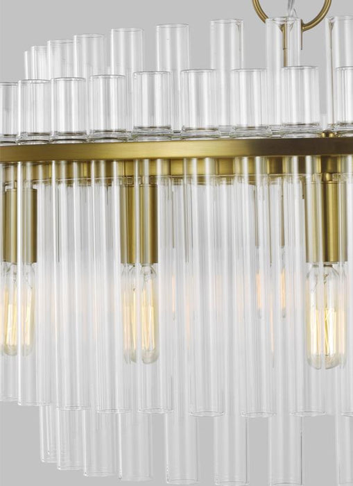 Generation Lighting Beckett Medium Chandelier Burnished Brass Finish With Clear Glass Shades And Clear Glass Shades (CC12812BBS)