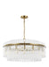 Generation Lighting Beckett Large Chandelier Burnished Brass Finish With Clear Glass Shades And Clear Glass Shades (CC12916BBS)