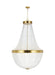 Generation Lighting Summerhill Large Chandelier Burnished Brass Finish With Clear Crystal Beads And Clear Crystal Beads (CC14912BBS)