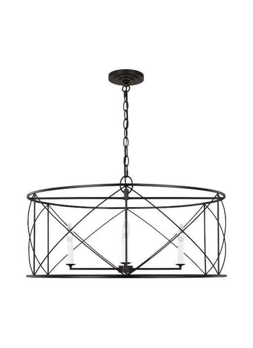 Generation Lighting Beatrix Transitional 4-Light Indoor Dimmable Extra Large Lantern Pendant In Aged Iron Finish (CC1624AI)