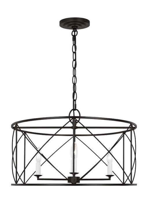 Generation Lighting Beatrix Transitional 4-Light Indoor Dimmable Large Lantern Pendant In Aged Iron Finish (CC1634AI)