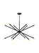 Generation Lighting Eastyn Modern 12-Light Indoor Dimmable Extra Large Chandelier In Midnight Black Finish (CC16512MBK)