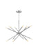 Generation Lighting Eastyn Modern 12-Light Indoor Dimmable Large Chandelier In Polished Nickel Silver Finish (CC16712PN)