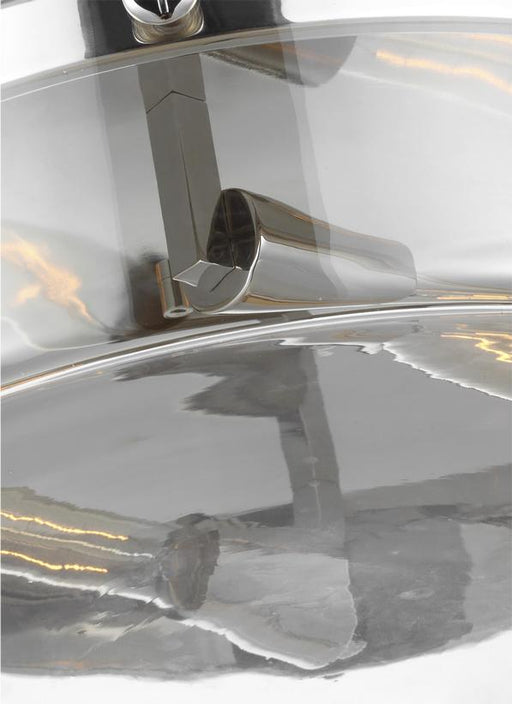 Generation Lighting Garrett Large Flush Mount Polished Nickel Finish With Clear Glass Shade (CF1032PN)