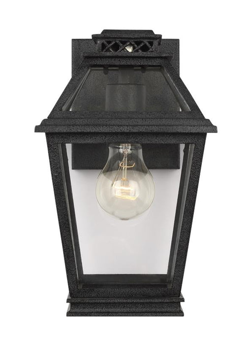 Generation Lighting Falmouth Extra Small Outdoor Wall Lantern Dark Weathered Zinc Finish With Clear Glass Panels (CO1001DWZ)