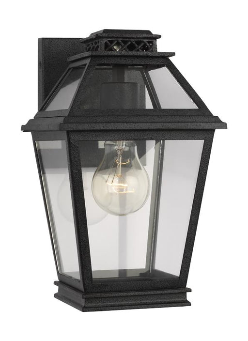 Generation Lighting Falmouth Extra Small Outdoor Wall Lantern Dark Weathered Zinc Finish With Clear Glass Panels (CO1001DWZ)