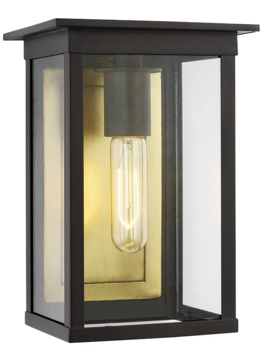 Generation Lighting Freeport Small Outdoor Wall Lantern Heritage Copper Finish With Clear Glass Panels (CO1101HTCP)