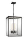 Generation Lighting Freeport Large Outdoor Pendant Heritage Copper Finish With Clear Glass Panels (CO1164HTCP)