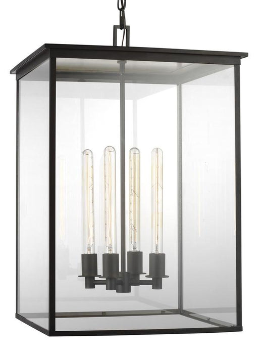 Generation Lighting Freeport Large Outdoor Pendant Heritage Copper Finish With Clear Glass Panels (CO1164HTCP)