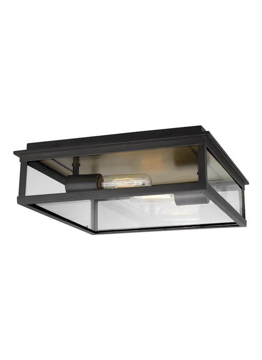 Generation Lighting Freeport Large Outdoor Flush Mount Heritage Copper Finish With Clear Glass Panels And Clear Glass Panel (CO1182HTCP)