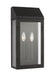 Generation Lighting Hingham Large Outdoor Wall Lantern Textured Black Finish With Clear Glass Panel And Clear Glass Panels (CO1272TXB)