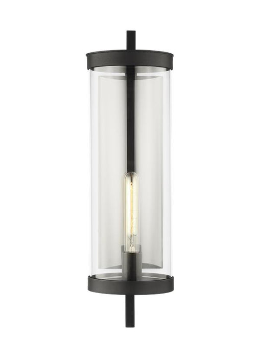 Generation Lighting Eastham Large Wall Lantern Textured Black Finish With Clear Glass Shade (CO1291TXB)