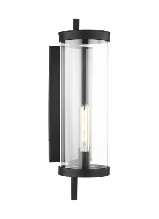 Generation Lighting Eastham Large Wall Lantern Textured Black Finish With Clear Glass Shade (CO1291TXB)