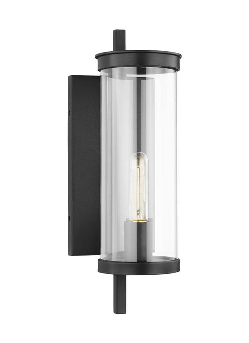Generation Lighting Eastham Small Wall Lantern Textured Black Finish With Clear Glass Ring (CO1311TXB)