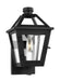 Generation Lighting Hyannis Extra Small Wall Lantern Textured Black Finish With Clear Glass Panels And Clear Glass Panel (CO1401TXB)
